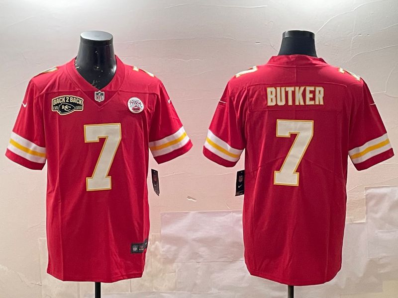 Men Kansas City Chiefs #7 Butker Red Second generations 2025 Nike Limited NFL Jersey style 4